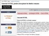 Limbajul HTML in limba romana