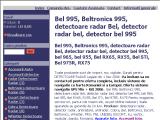 Bel 995, Beltronics 995, detectoare radar Bel, detector radar bel, detector bel 995